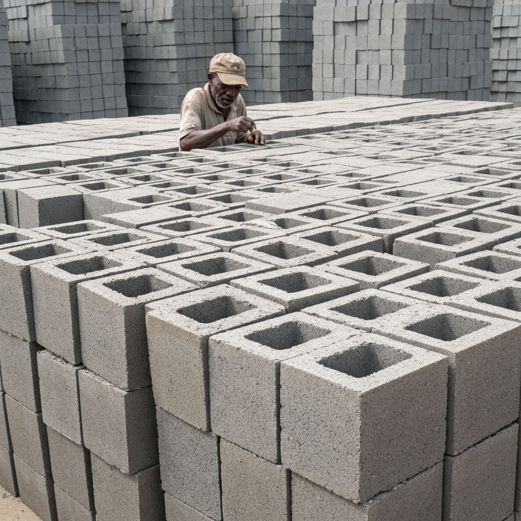 6-inch concrete blocks