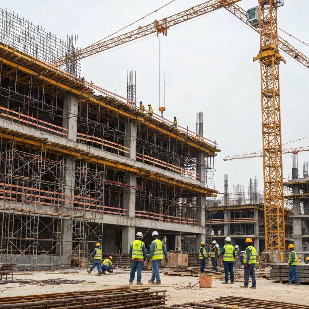 Active construction site in Abuja